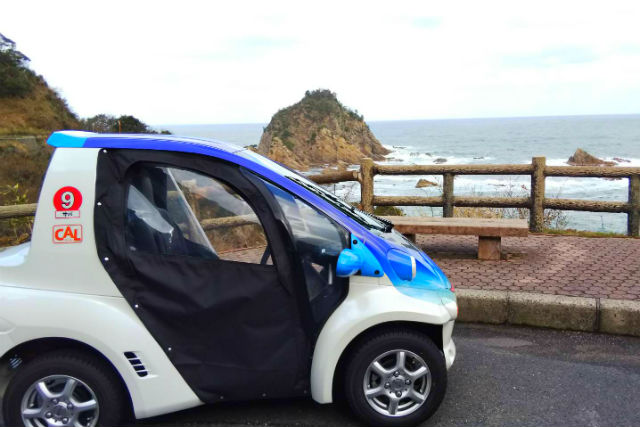 Let's go around San'in Coast Geopark area freely with cute ultra-compact EV 
